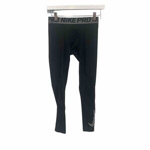Women's Nike Pro Dri-Fit Athletic Fitness Compression Leggings Size Large Black